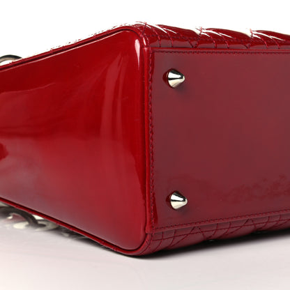 Christian Dior Patent Cannage Medium Lady Dior Red 6 of 7