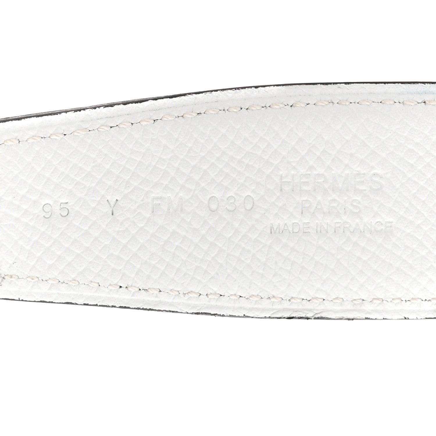 Hermes Epsom 32mm Belt Strap 95 38 Etoupe White 5 of 7