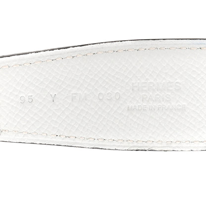 Hermes Epsom 32mm Belt Strap 95 38 Etoupe White 5 of 7