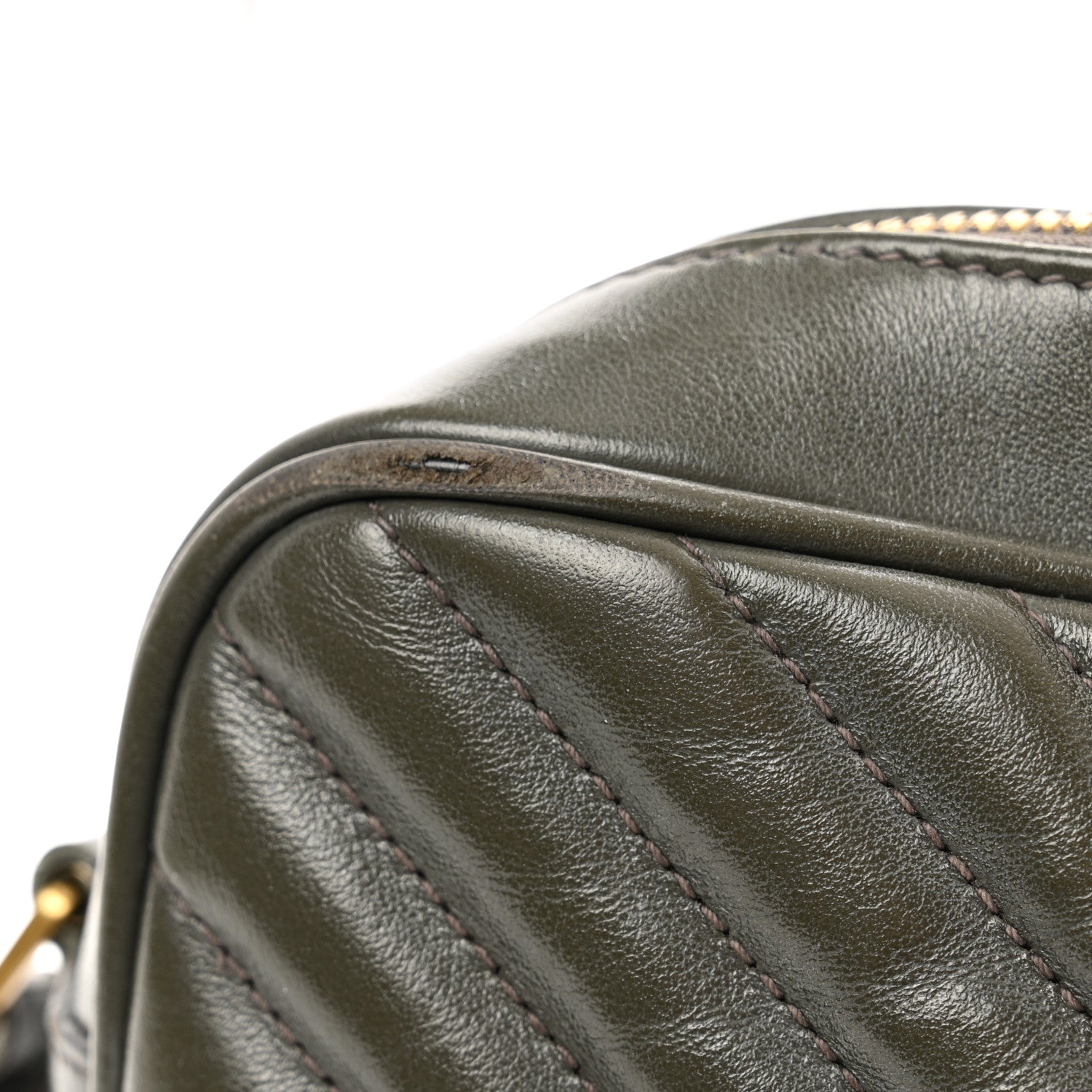 Saint Laurent Calfskin Matelasse Monogram Lou Camera Bag Pebble 12 of 12