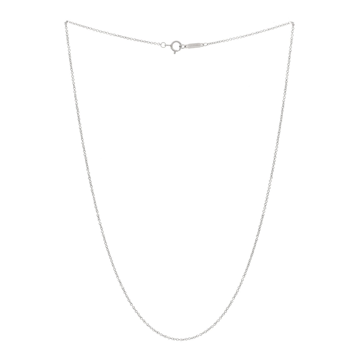Tiffany Platinum Chain Necklace 16" 3 of 4