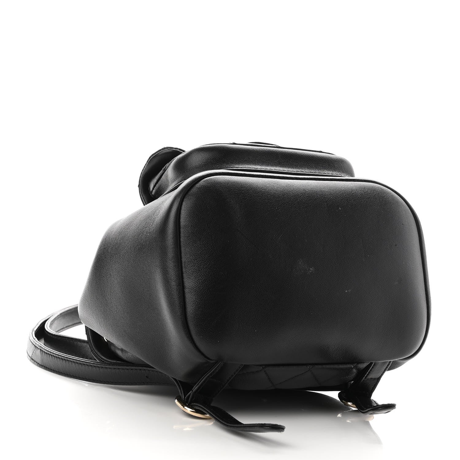 Chanel Lambskin Quilted Small Duma Drawstring Backpack Black 4 of 9