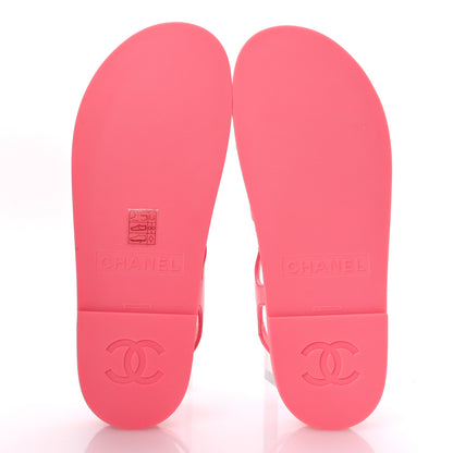 Chanel Lambskin Espadrille Sandals 39 Coral 6 of 10