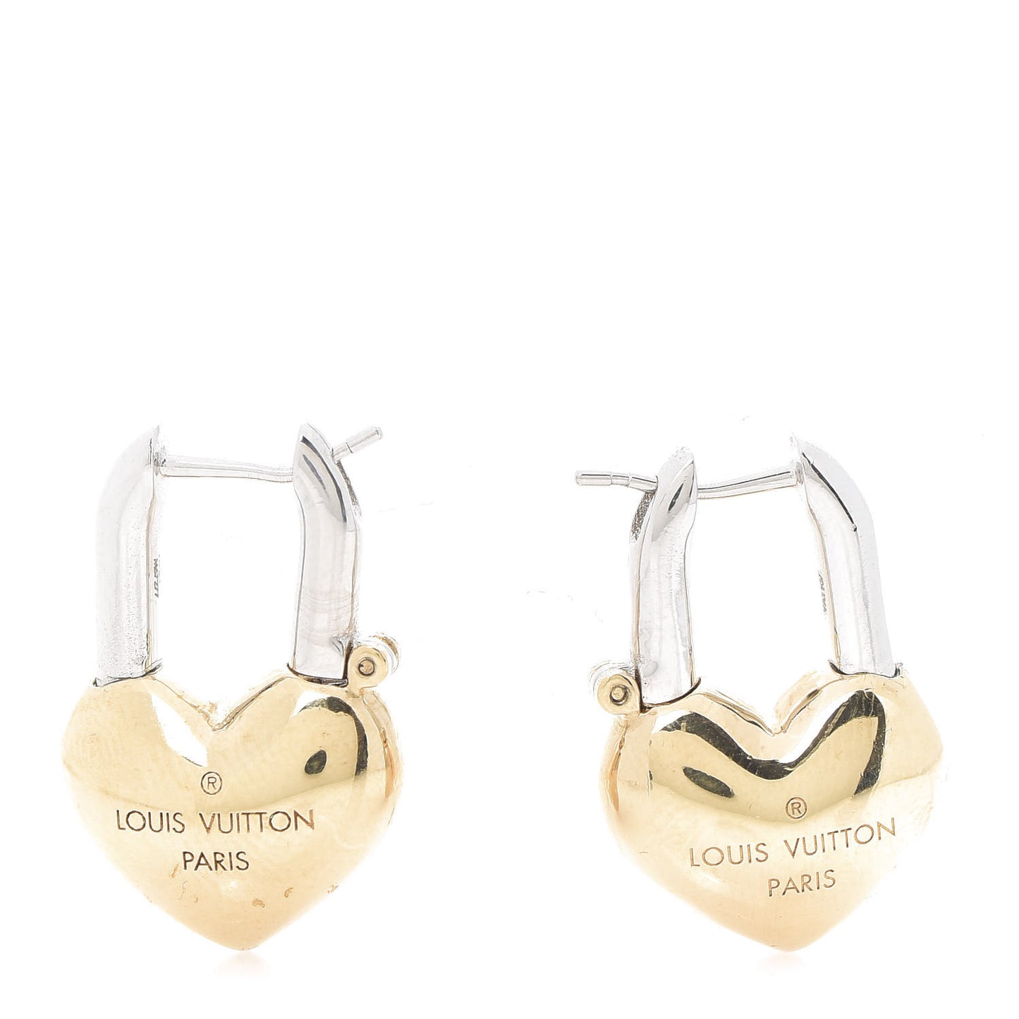 LV Crazy In Lock Earrings Gold Silver