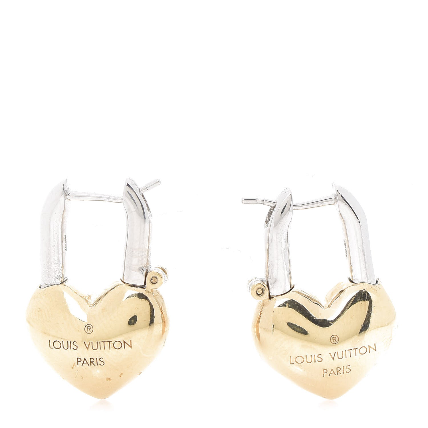 Louis Vuitton LV Crazy In Lock Earrings Gold Silver 3 of 4