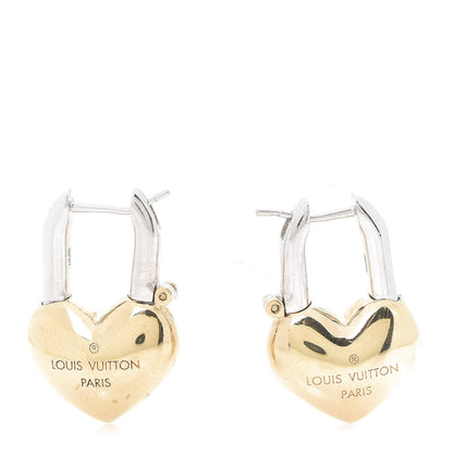 Louis Vuitton LV Crazy In Lock Earrings Gold Silver 3 of 4