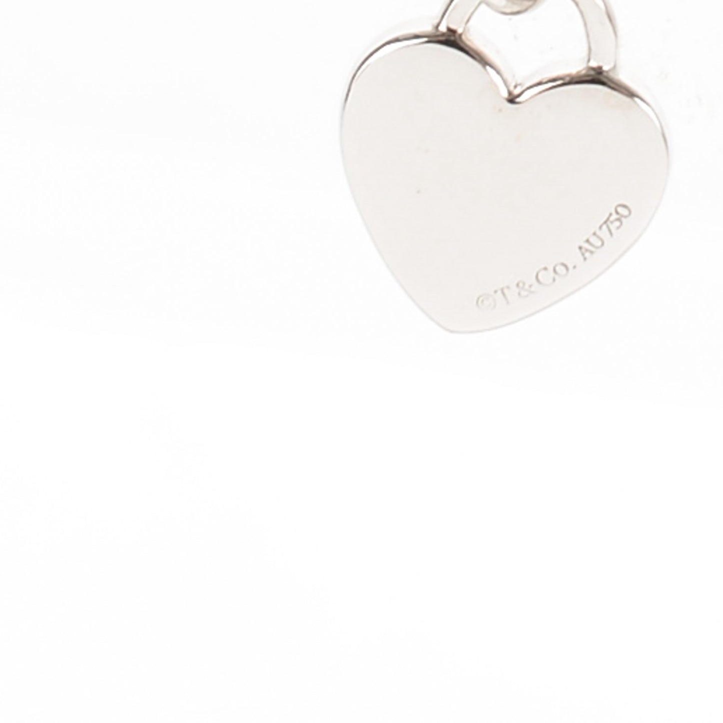 18K White Gold Diamond Mini Heart Lock Pendant Necklace