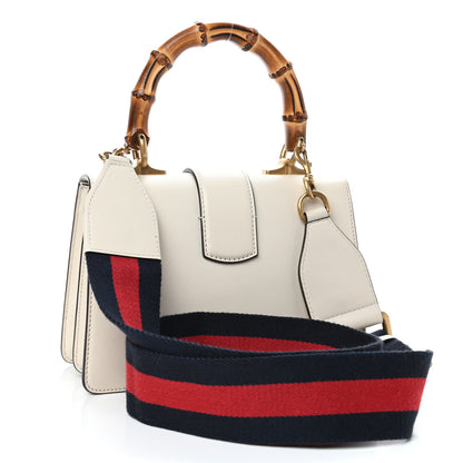 Gucci Calfskin Bamboo Web Mini Dionysus Top Handle Bag White Blue Hibiscus Red 2 of 4