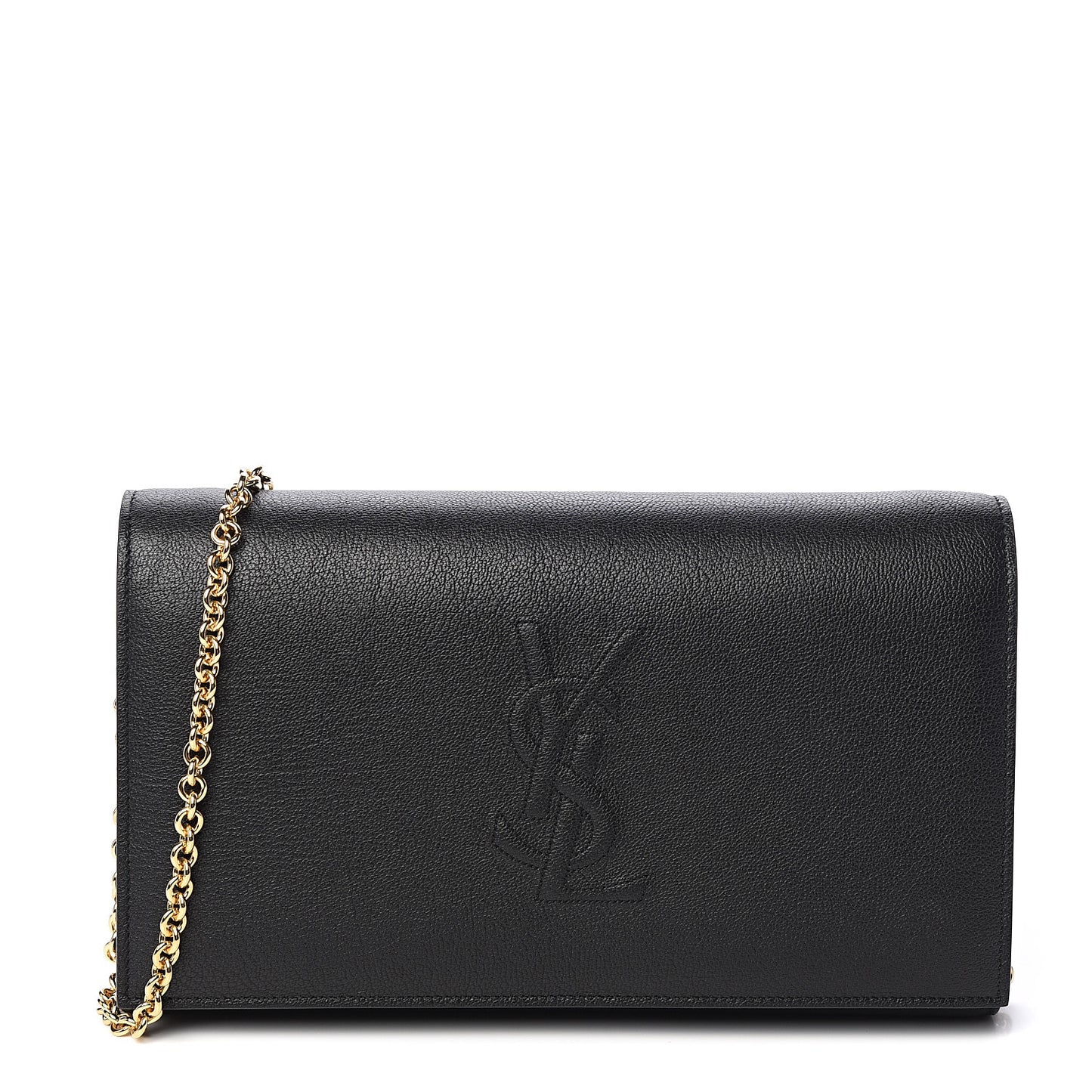 Calfskin Monogram Belle de Jour Chain Clutch Black