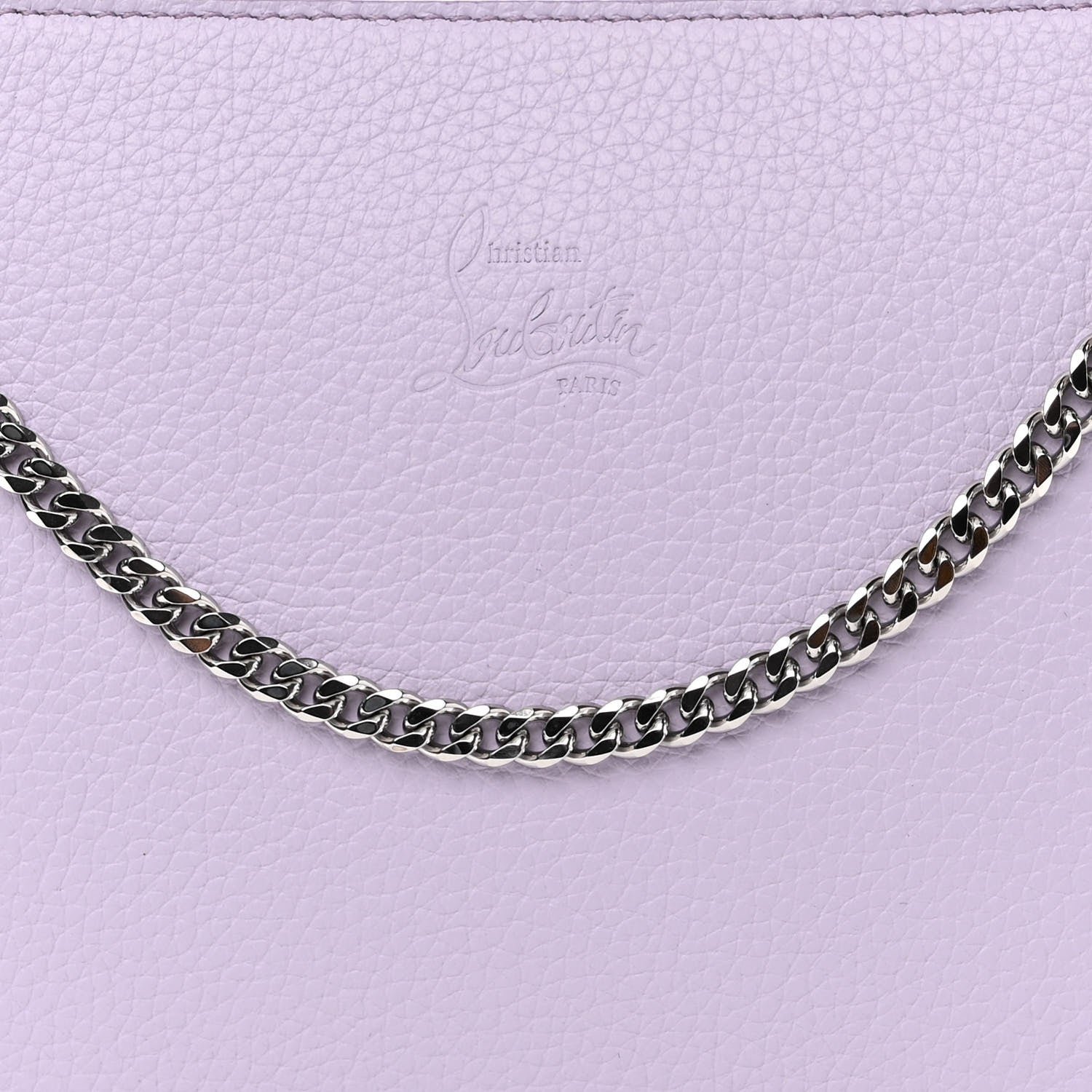 Christian Louboutin Calfskin Empire Loubila Pouch on Chain Lilac Smoke Rosy 8 of 10