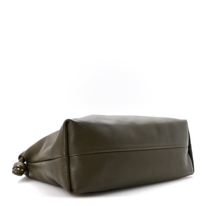 Loewe Mellow Nappa Medium Donut Chain Flamenco Knot Clutch Khaki Green 4 of 13