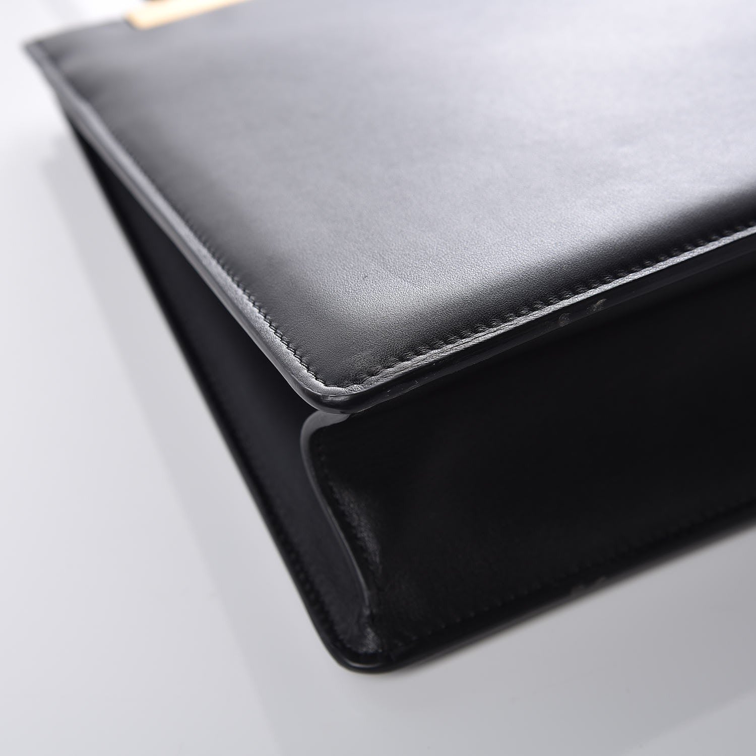 Celine Smooth Calfskin Medium Clasp Shoulder Bag Black 11 of 11