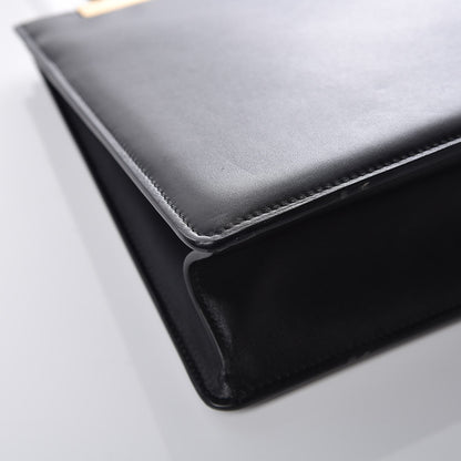 Celine Smooth Calfskin Medium Clasp Shoulder Bag Black 11 of 11