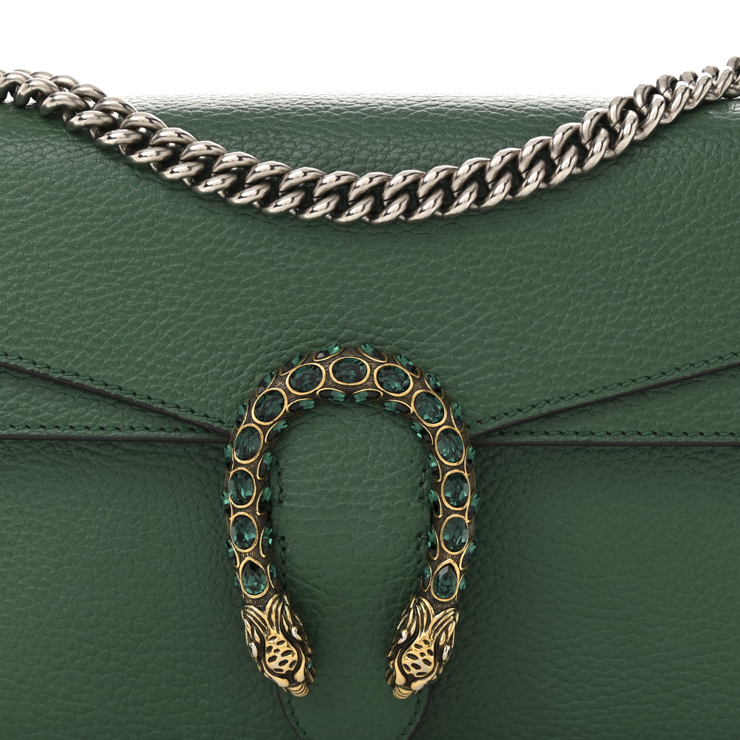 Pebbled Calfskin Small Dionysus Shoulder Bag Emerald