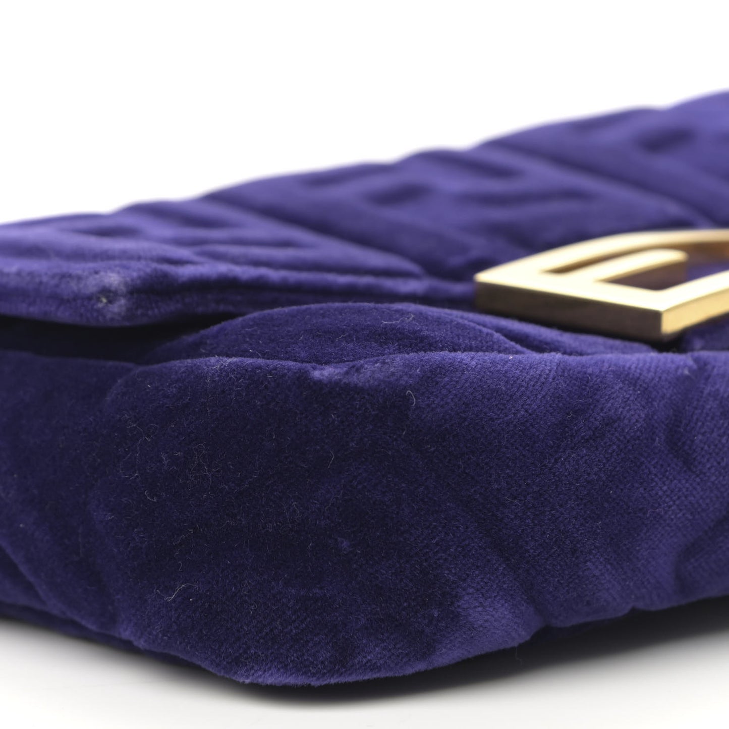 Velluto FF Embossed Mini Baguette Viola Plus