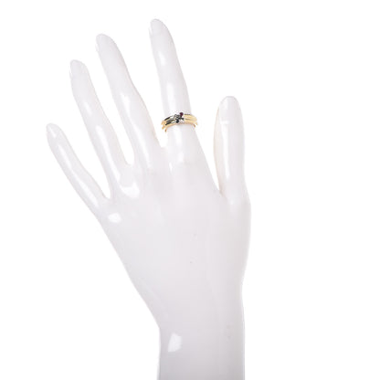 Tiffany 18K Yellow White Gold Ruby Sapphire Ring 48 4.5 2 of 7