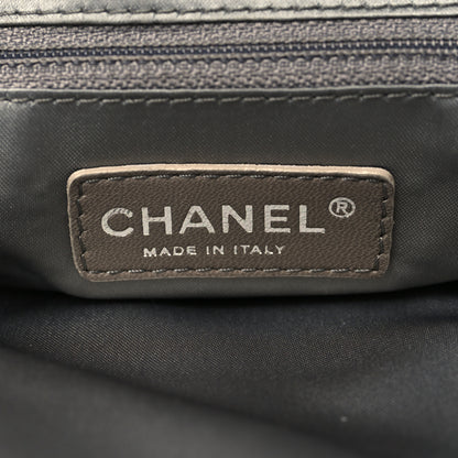 Chanel Satin Vertical Pleats Chain Fringe Evening Bag Black 6 of 9
