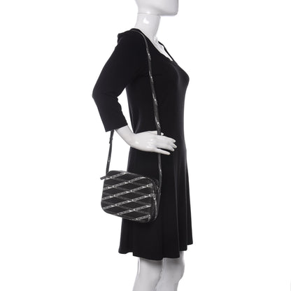 Balenciaga Coated Canvas Losange Monogram S Camera Bag Black Grey 2 of 10