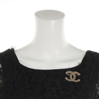 Chanel CC Brooch Light Gold 2 of 5