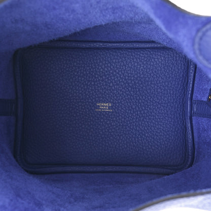 Hermes Taurillon Clemence Picotin Lock 18 PM Bleu Electrique 5 of 11