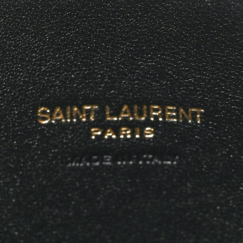 Saint Laurent Smooth Calfskin Suede Medium Reversible Monogram Kate Satchel Black 6 of 18
