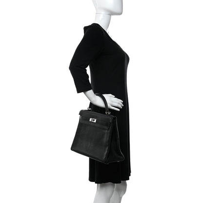 Hermes Chevre De Coromandel Kelly Retourne 28 Black 2 of 10