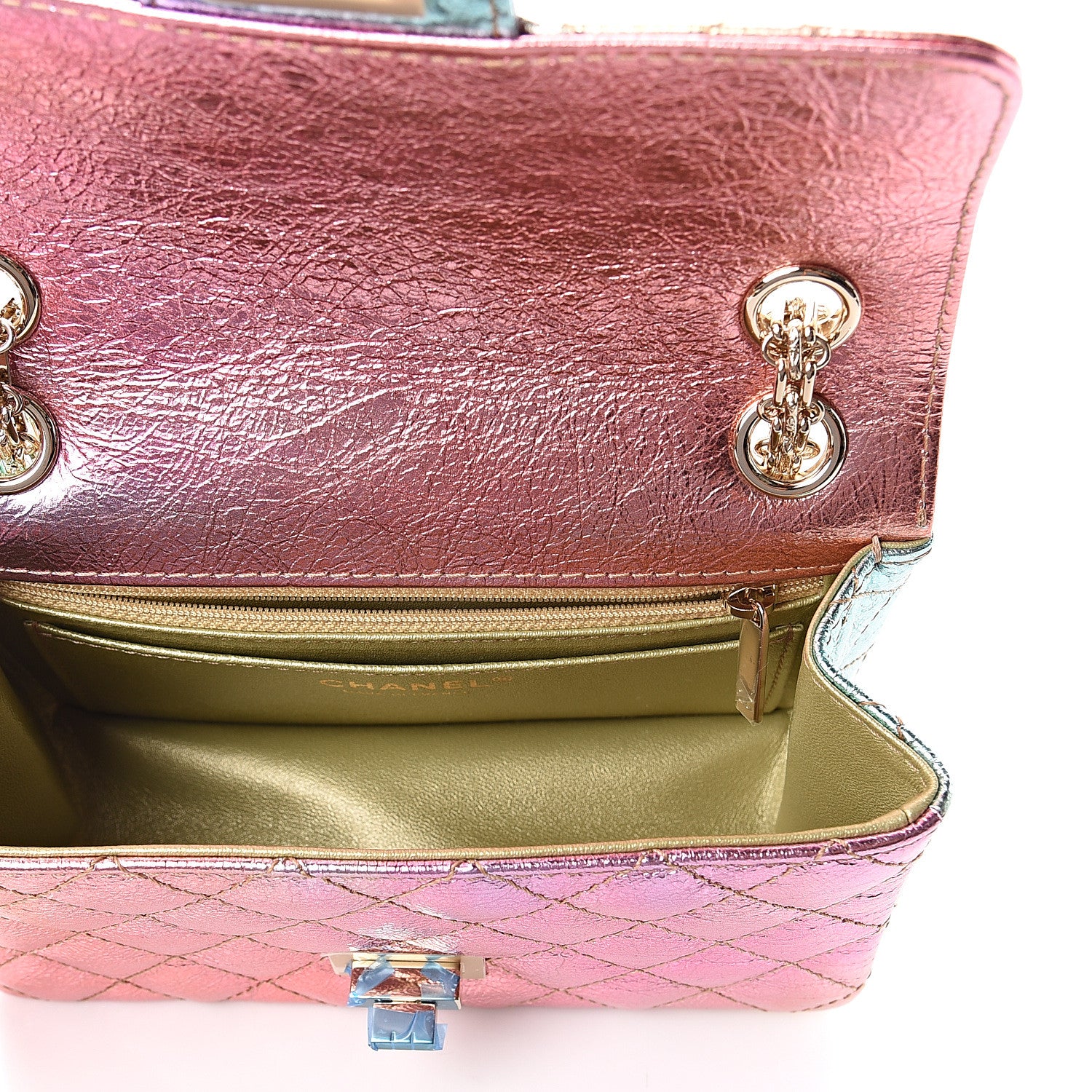 Chanel Metallic Goatskin Quilted Mini 2.55 Reissue Flap Multicolor 4 of 8