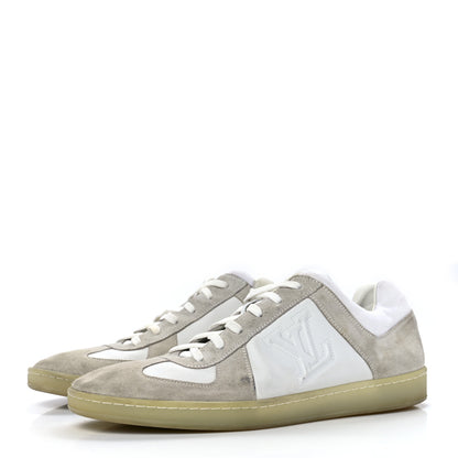 Louis Vuitton Calfskin Suede LV Mens Sneakers 9 White 3 of 9
