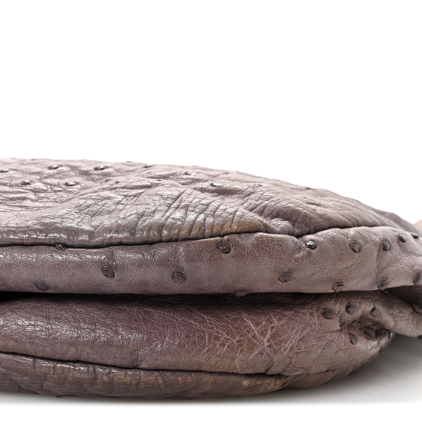 Ostrich Crocodile Shoulder Bag Purple