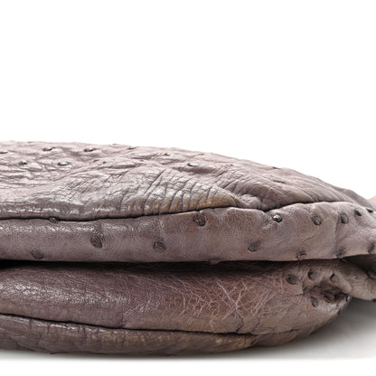 Bottega Veneta Ostrich Crocodile Shoulder Bag Purple 9 of 9