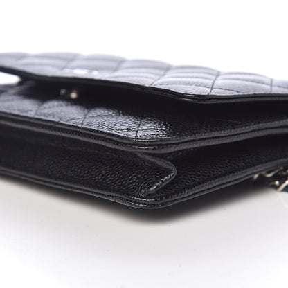 Chanel Caviar Quilted Wallet On Chain WOC Black 10 of 12