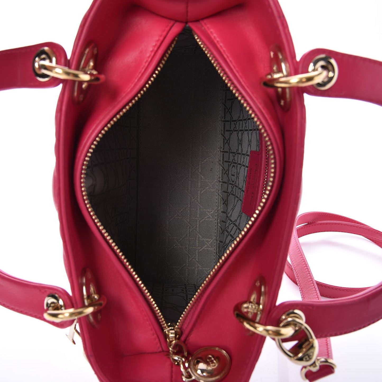 Lambskin Cannage Medium Lady Dior Pink