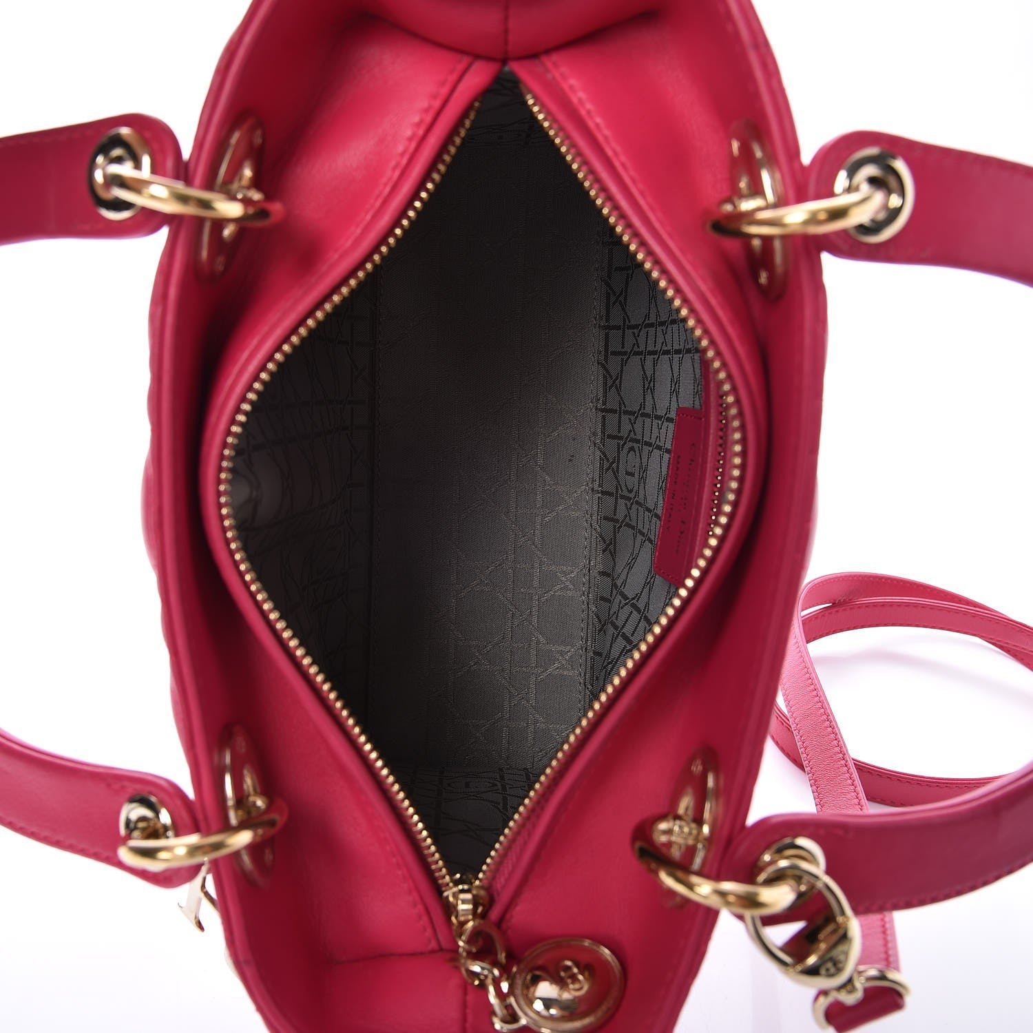 Christian Dior Lambskin Cannage Medium Lady Dior Pink 5 of 13
