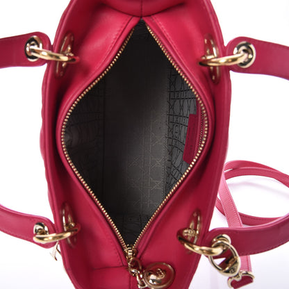 Christian Dior Lambskin Cannage Medium Lady Dior Pink 5 of 13