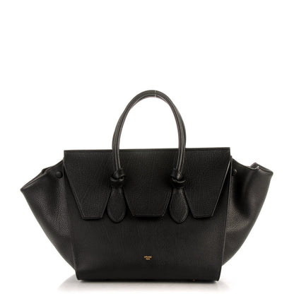 Celine Crisped Calfskin Small Tie Knot Tote Black 1 of 8
