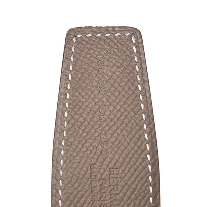 Hermes Epsom Swift 32mm Striee H Belt 85 Etoupe Black 5 of 10