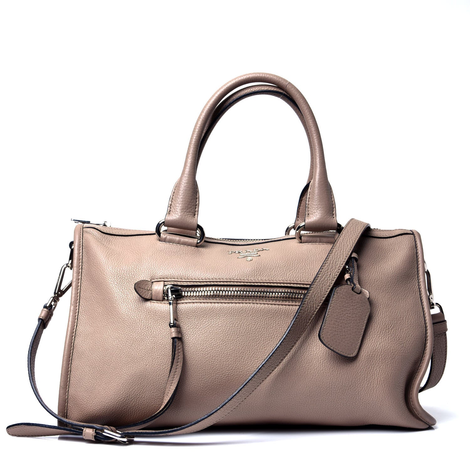 Prada Vitello Phenix Shopping Satchel Cammeo 1 of 4