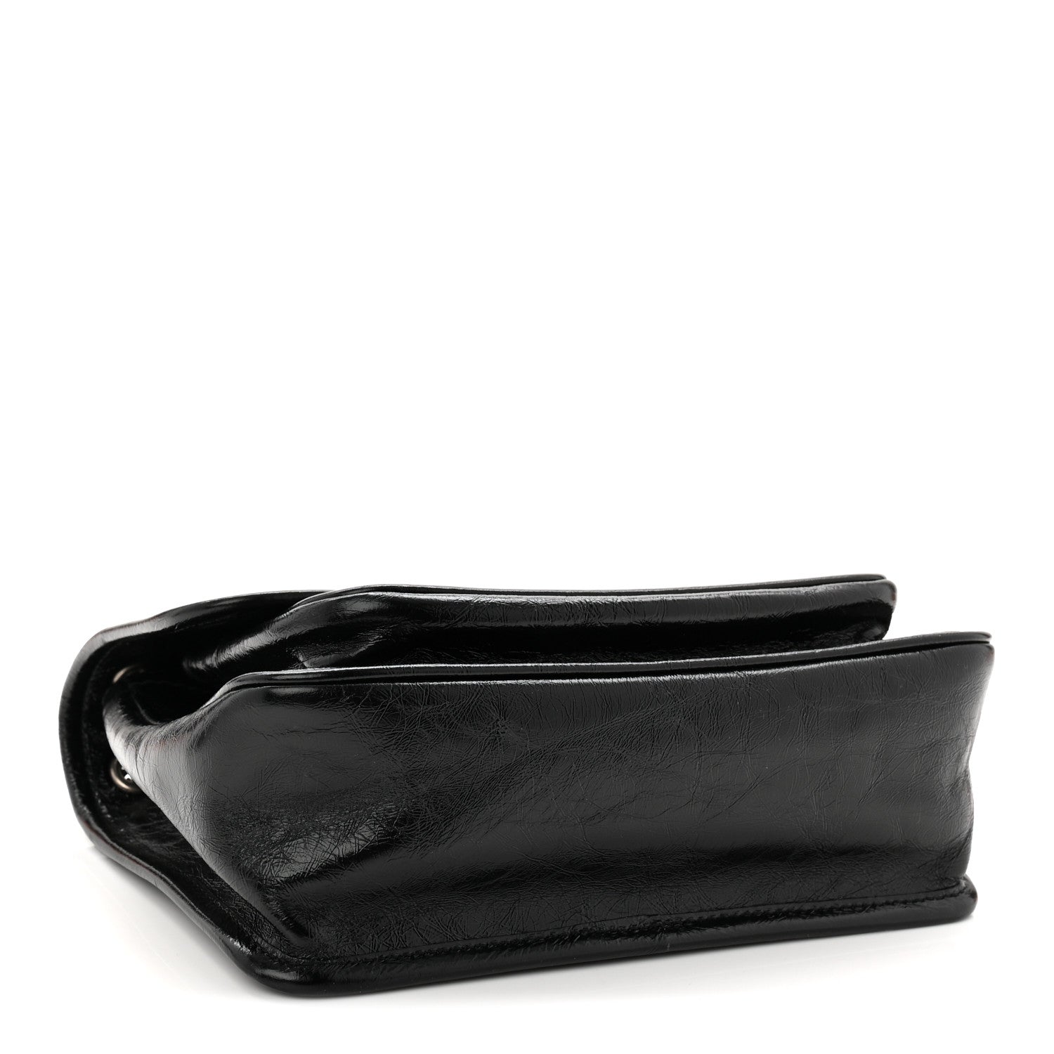 Saint Laurent Crinkled Calfskin Matelasse Monogram Baby Niki Chain Satchel Black 6 of 19