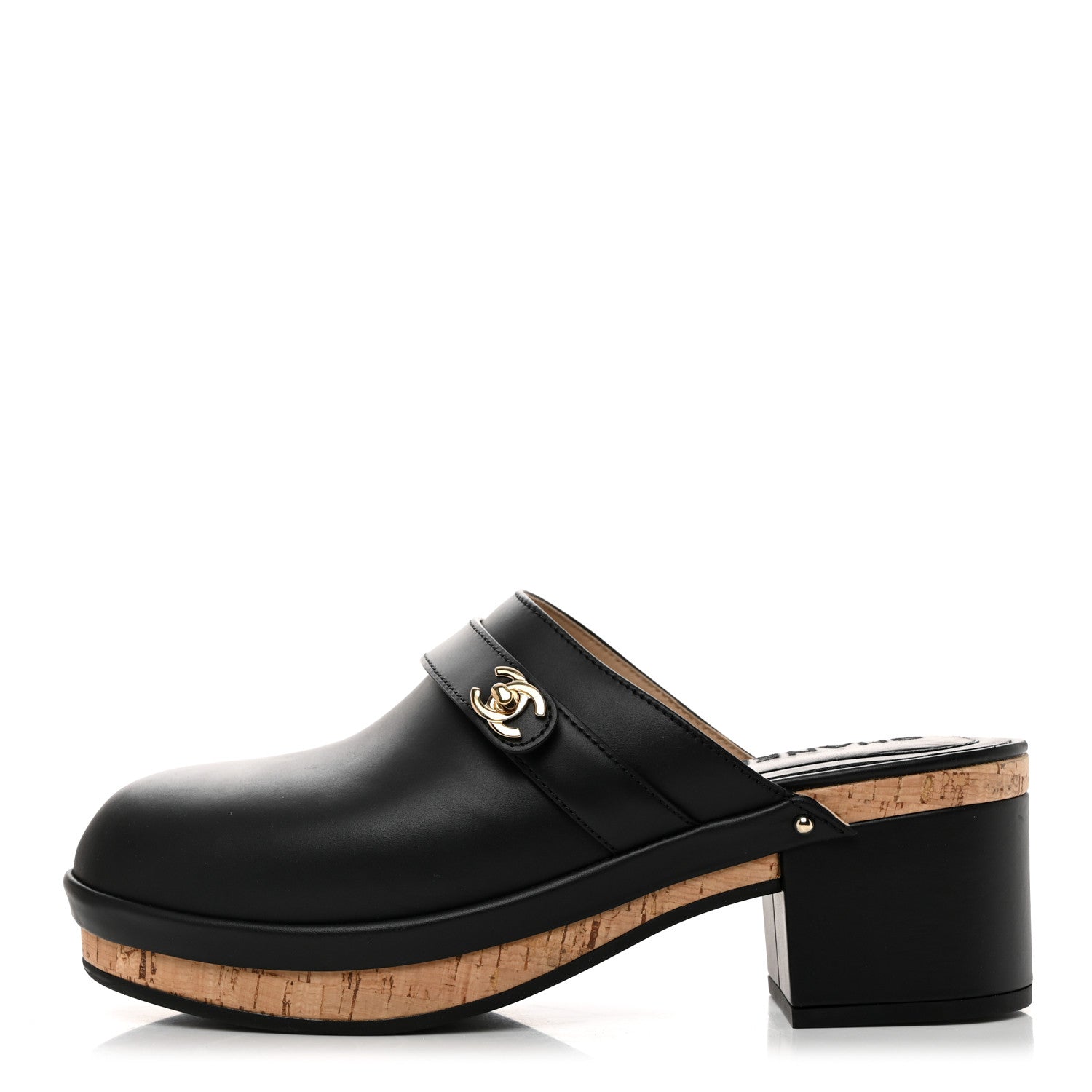 Chanel Calfskin CC Turn Lock Clogs 41 Black 1 of 8