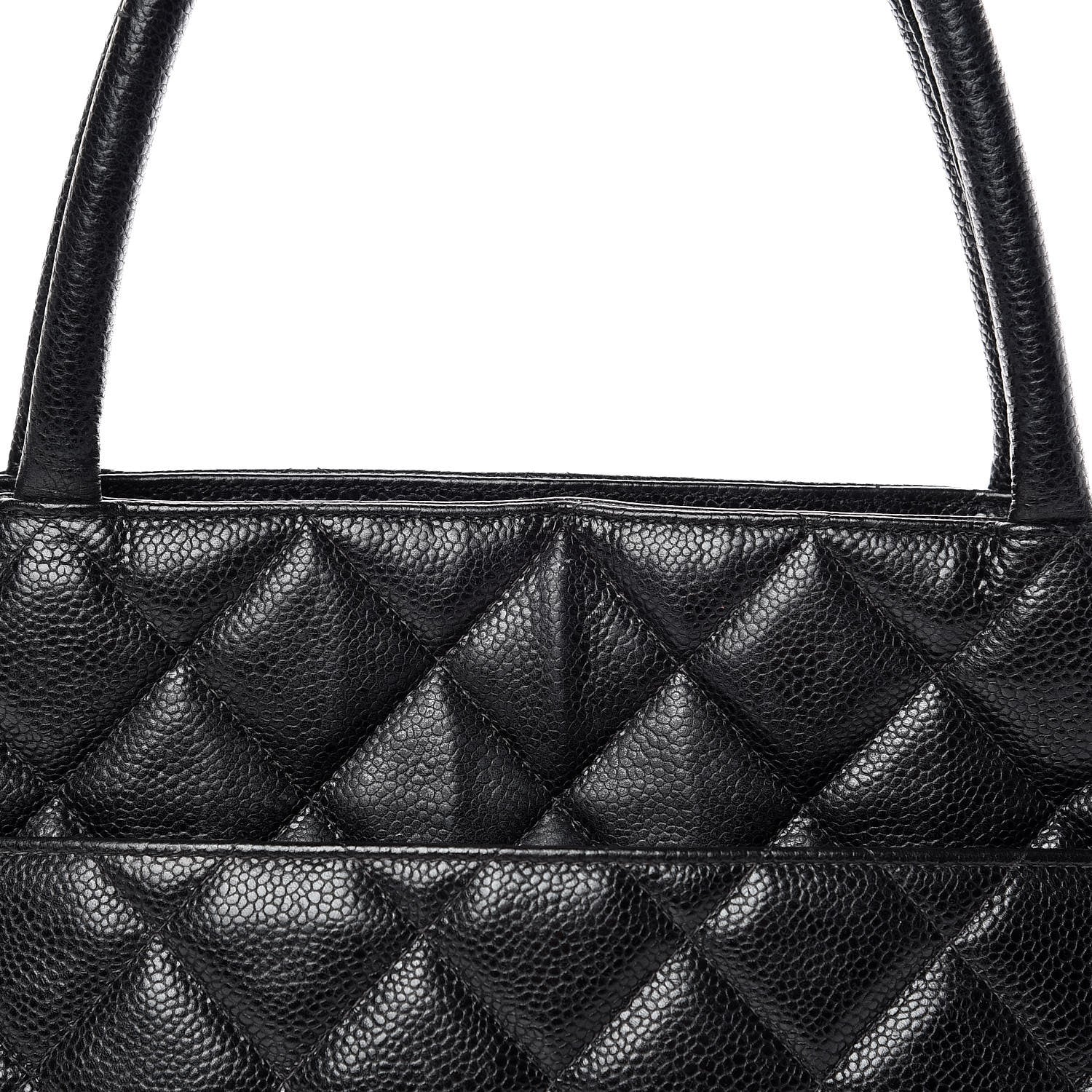 Chanel Caviar Quilted Medallion Tote Black 15 of 20