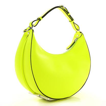 Fendi Vitello Grace Matte Small Fendigraphy Hobo Bag Neon Yellow 3 of 10