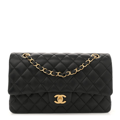 Chanel Lambskin Quilted Medium Double Flap Black 1 of 13