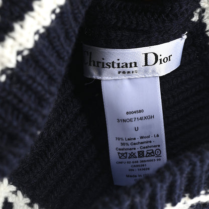 Christian Dior Wool Cashmere Star Beanie Blue Marine 5 of 5