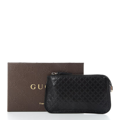 Gucci Calfskin Diamante Embossed Key Case Black 7 of 7