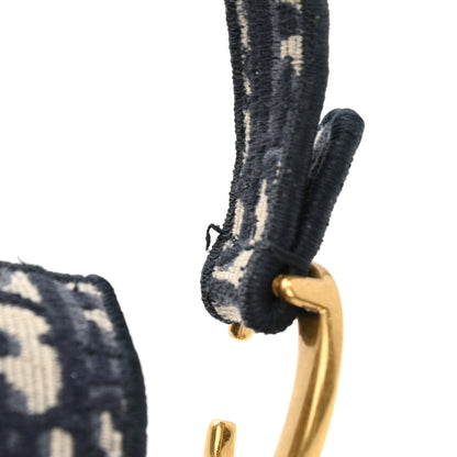 Christian Dior Oblique Embroidered Saddle Bag Blue 11 of 11