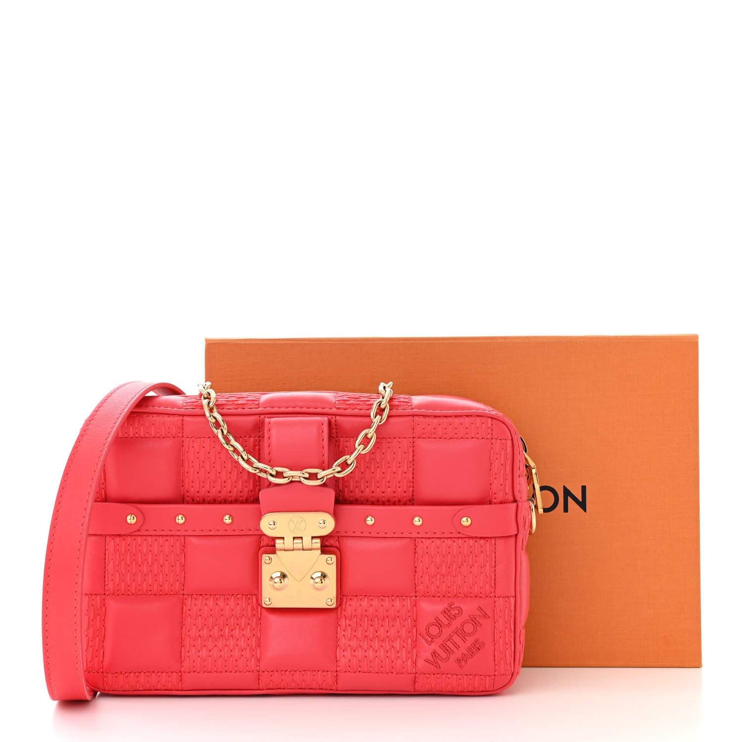 Louis Vuitton Lambskin Damier Quilt Troca PM Rose 11 of 11