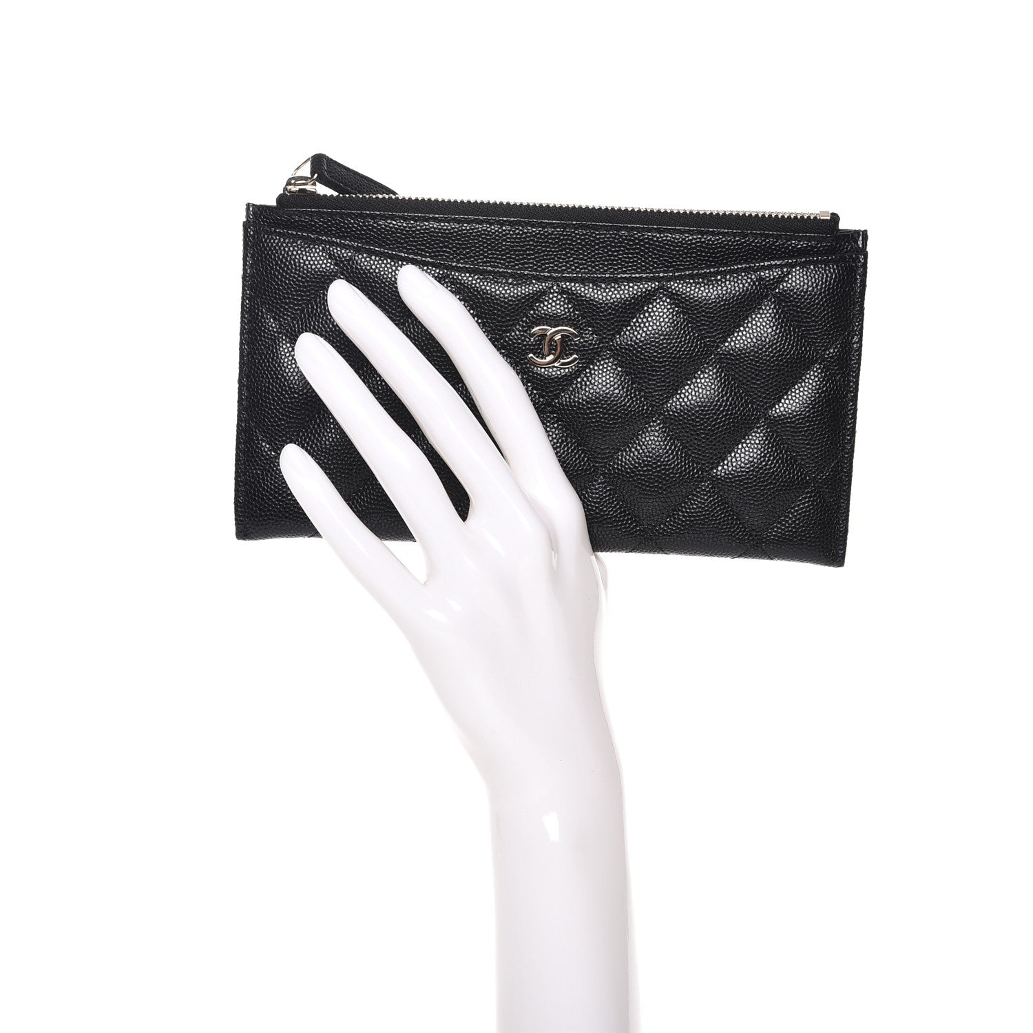 Chanel Caviar Quilted Classic Zip Pouch Black 2 of 8