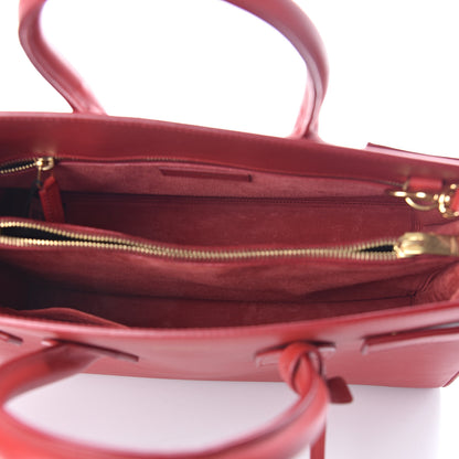 Saint Laurent Calfskin Small Sac De Jour Lipstick Red 4 of 7