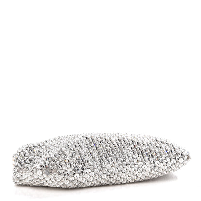 Valentino Garavani Crystal Embellished Clutch Bag Silver 5 of 12