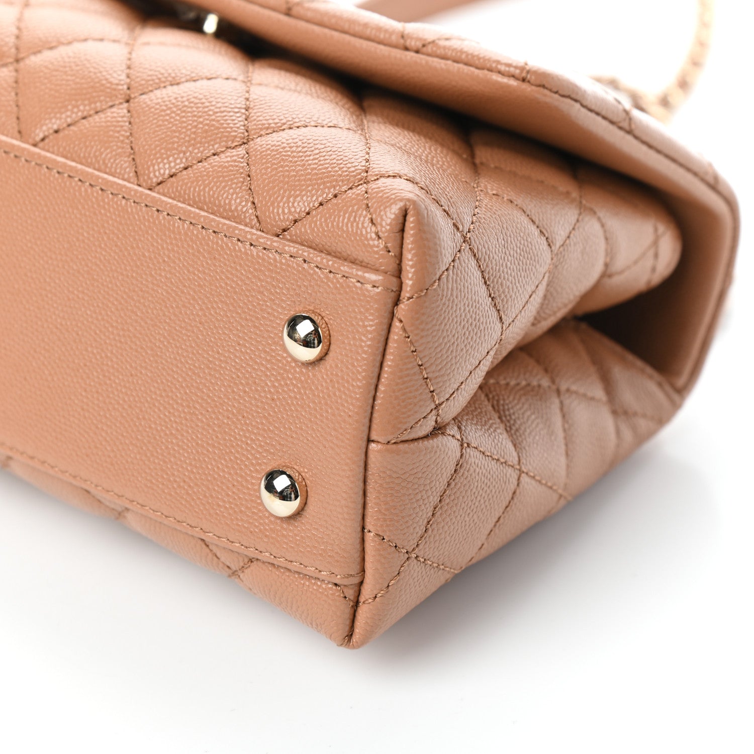 Chanel Caviar Quilted Mini Coco Handle Flap Brown 9 of 9